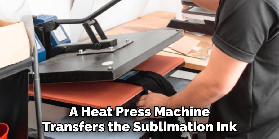 A Heat Press Machine Transfers the Sublimation Ink