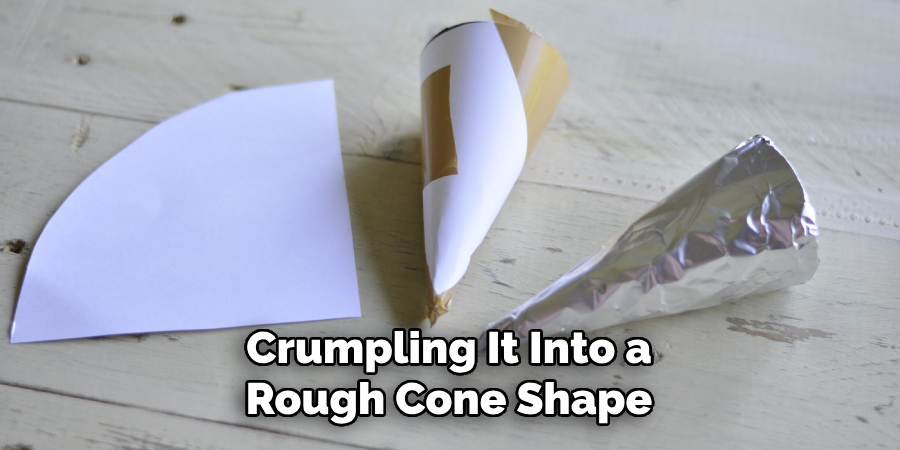 Crumpling It Into a Rough Cone Shape