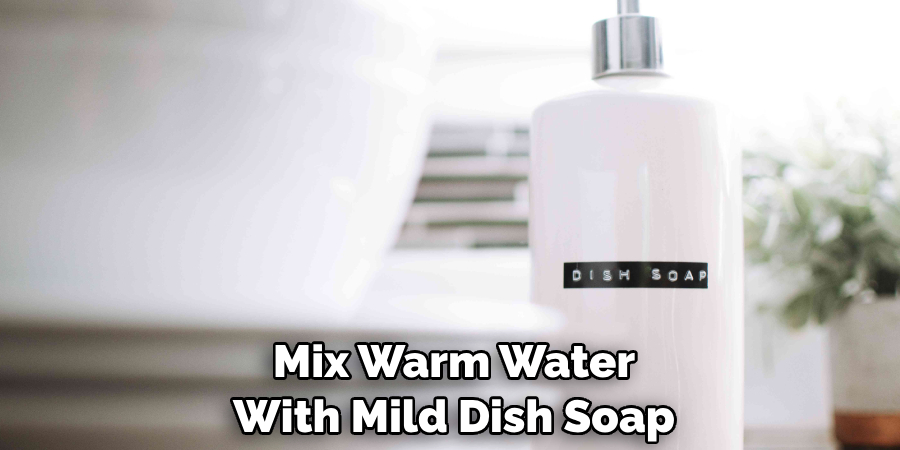 Mix Warm Water With Mild Dish Soap