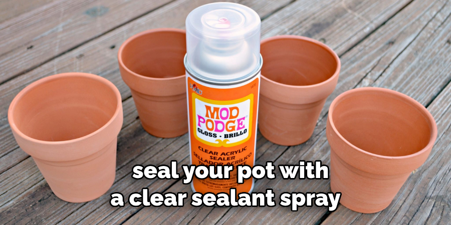 seal your pot with a clear sealant spray