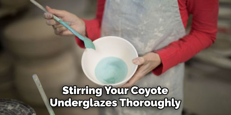 Stirring Your Coyote Underglazes Thoroughly