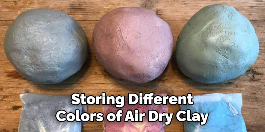 Storing Different Colors of Air Dry Clay