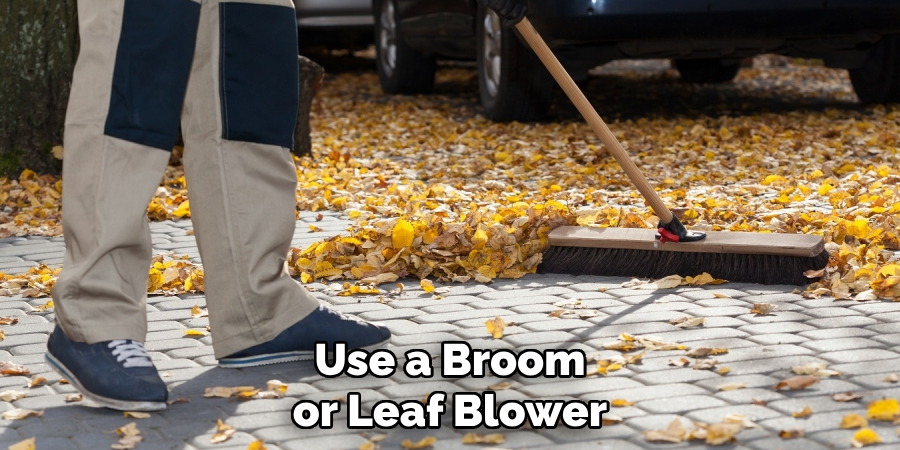 Use a Broom or Leaf Blower