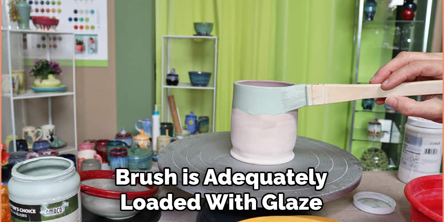 Brush is Adequately Loaded With Glaze