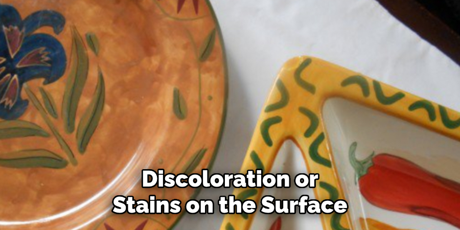 Discoloration or Stains on the Surface