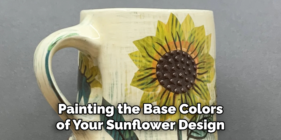 Painting the Base Colors of Your Sunflower Design