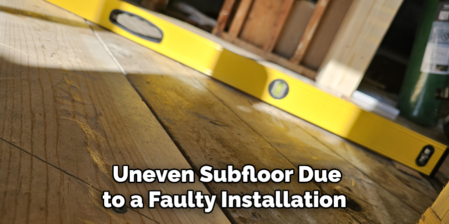  Uneven Subfloor Due to a Faulty Installation