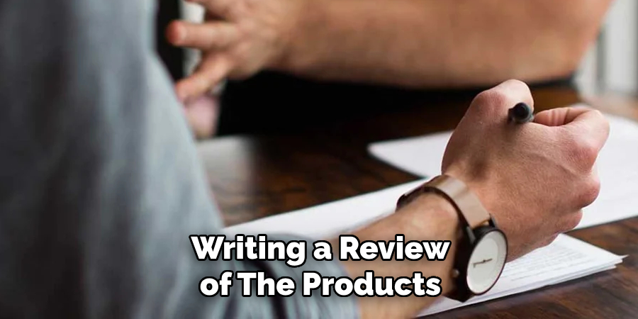 Writing a Review of the Products