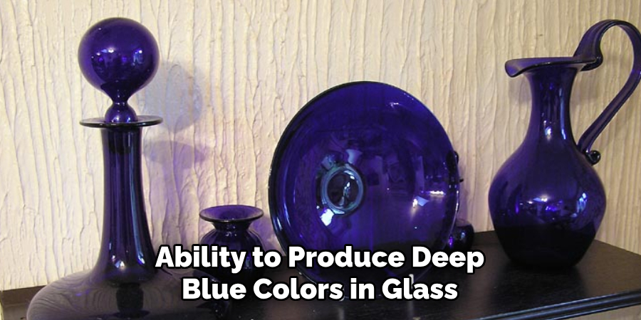 Ability to Produce Deep Blue Colors in Glass