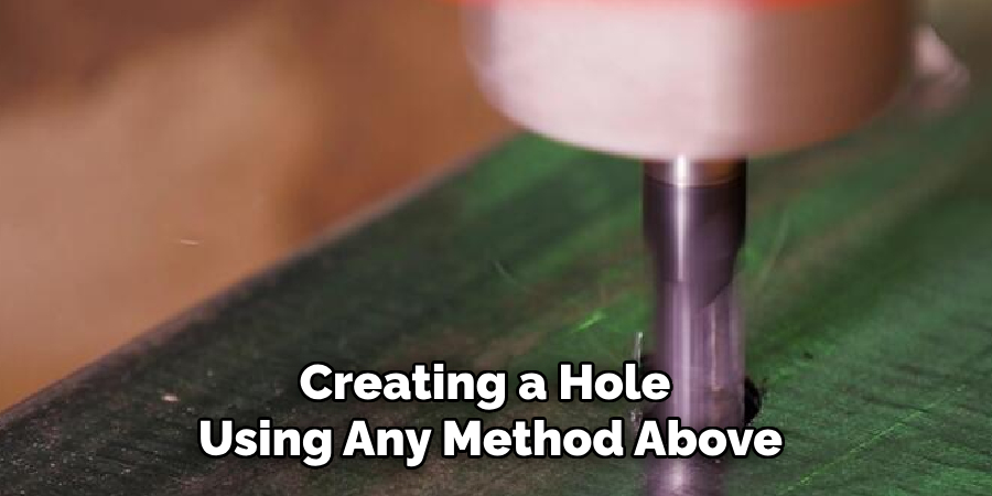 Creating a Hole 
Using Any Method Above