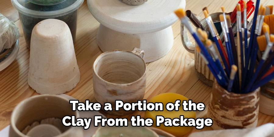 Take a Portion of the 
Clay From the Package 