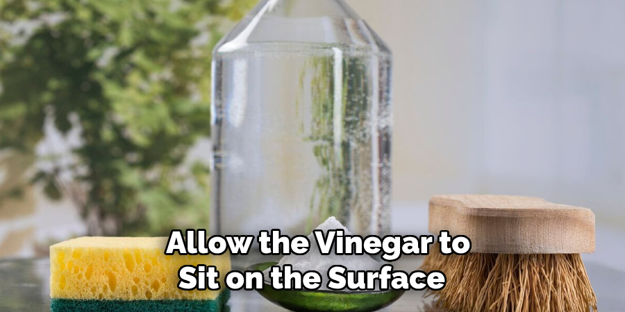  Allow the Vinegar to Sit on the Surface 