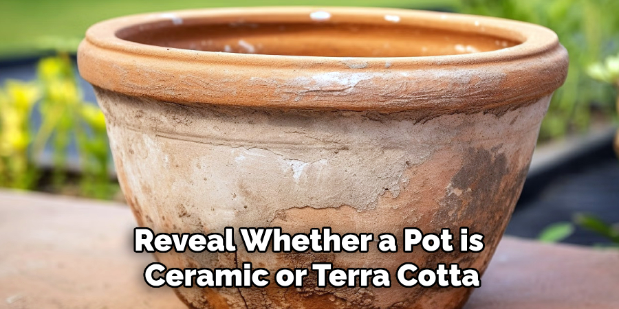 Reveal Whether a Pot is 
Ceramic or Terra Cotta